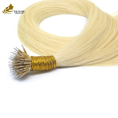 18 inch Nano Ring Human Hair Extensions Keratine U Tip Custom