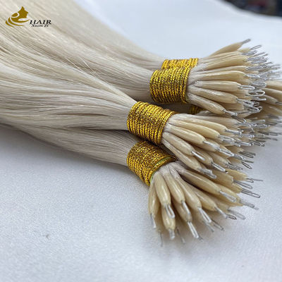 18 inch Nano Ring Human Hair Extensions Keratine U Tip Custom