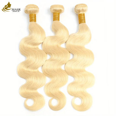 Onverwerkte Braziliaanse haarbundel Weefsel en afsluiting 613 Kleurige blonde ODM haarbundels
