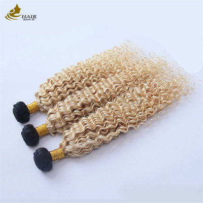 1B/613 Peruaanse Braziliaanse menselijke haarbundel met frontale kant sluiting