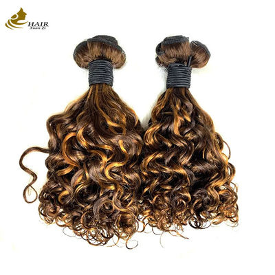 P1B 27 Dubbel getrokken haarbundels krullend 20 inch lichaam golf pruik