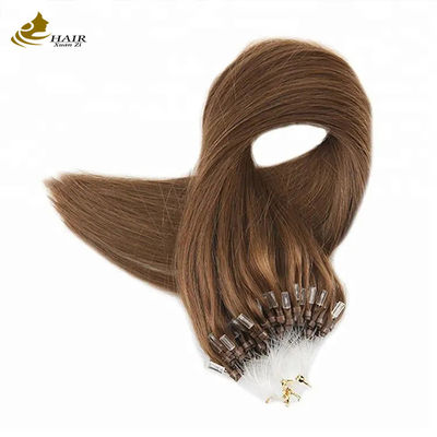 100% Virgin Human Nano Micro Ring Hair Extension Bruin gekleurd