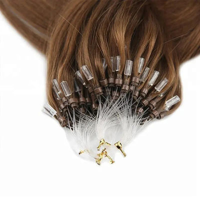 100% Virgin Human Nano Micro Ring Hair Extension Bruin gekleurd