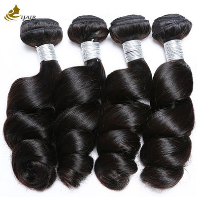 Loose Wave Braziliaanse Kinky Curly Virgin Hair Pack met Frontal Lace Closure
