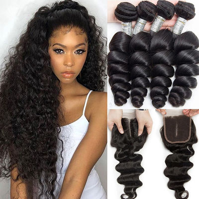 Remy Braziliaanse Mensenhaar Bundle Pack 10A 95g-100g Op maat