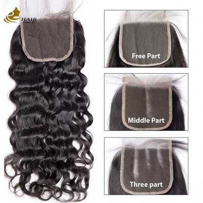 OEM Braziliaanse Onverwerkte Water Wave Virgin Hair Bundles Zwart gekleurd