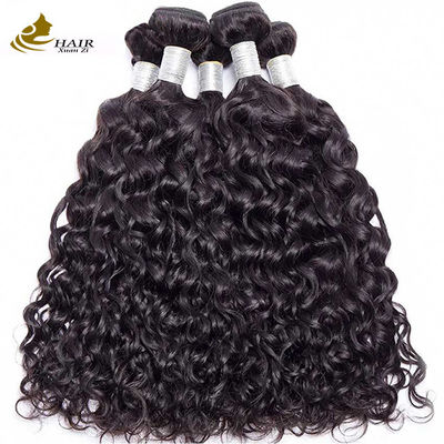 OEM Braziliaanse Onverwerkte Water Wave Virgin Hair Bundles Zwart gekleurd