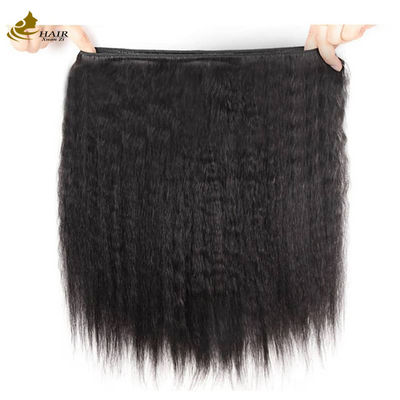 Kinky Straight Braziliaanse Mensenhaar Bundel Met Sluiting 8A/9A/10A