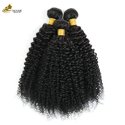 Krullend Wave Weft Weave Hair Extensions Afro Kinky Bundels Natuurlijk Zwart