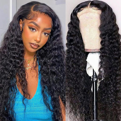 Kleverloze Perukjes voor menselijk haar Kinky Curl Textuur Voorgepikt