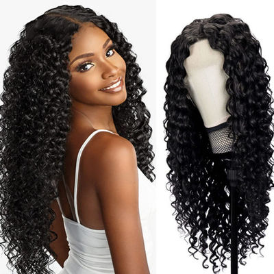 Kleverloze Perukjes voor menselijk haar Kinky Curl Textuur Voorgepikt