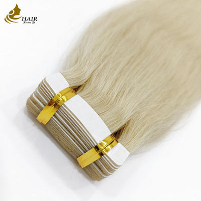 Braziliaanse Remy PU weft keratine platina tape in menselijke haarverlengingen