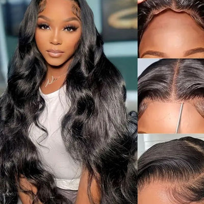 Kleverloze aangepaste menselijk haar pruiken Body Wave Front Lace Pruik te koop