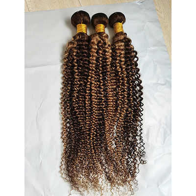 Kinky Curl Hair Bundles P4/27 Ombre Mensenhaarverlengingen Haarweefsel