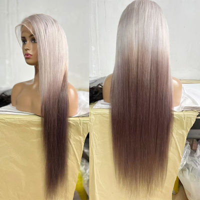 Hot Sale Zilveren Grijze Doorzichtige kant Frontale pruiken Rechte 100 maagdelijk menselijk haar kant pruiken Volledig voor zwarte vrouwen