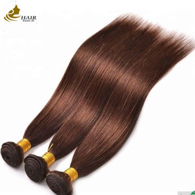 4# Kleur Chocolade Bruin Rechte Schaduw Mensenhaar Bundel Weft