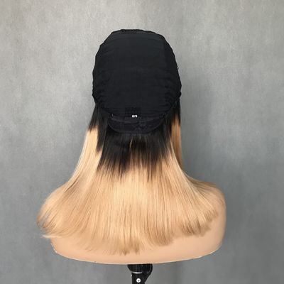 U-deel pruik T1b/27 Kleur Beginner Vriendelijk Rechte Kleefloze Beschermende Stijl Mensenhaar pruik 150% Dichtheid