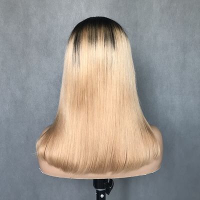 U-deel pruik T1b/27 Kleur Beginner Vriendelijk Rechte Kleefloze Beschermende Stijl Mensenhaar pruik 150% Dichtheid