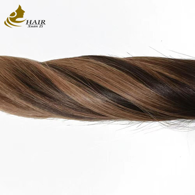 Aangepaste Kleur 100% Echt Maagdelijk Menselijk Haar Tape In Hair Extensions Steil Menselijk Haar Extensions
