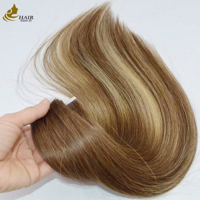 Populaire huidweefsel Recht 100% Remy Mensenhaar Tape Haarverlengingen Cuticle Aligned Virgin Hair