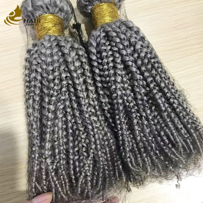 Aangepaste Maagdelijk Menselijk Haar Bundels Zilver Aangepaste Golf Haar Weefsel