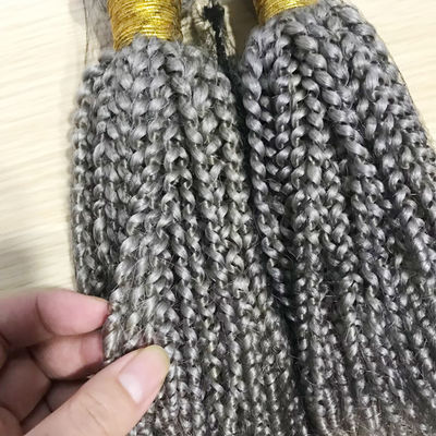 Aangepaste Maagdelijk Menselijk Haar Bundels Zilver Aangepaste Golf Haar Weefsel