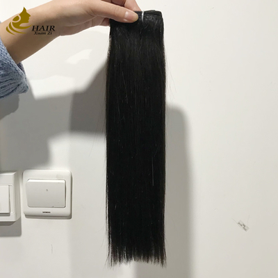 Hoge kwaliteit maagdelijk menselijk haar bundels natuurlijke zwarte rechte haarweefsel