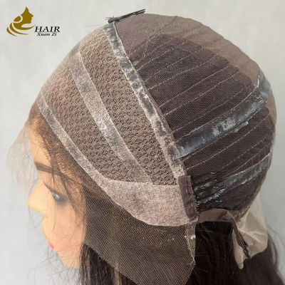 Vietnamese Menselijk Haar Lijmloze Rechte Lace Front Pruik Met Siliconen