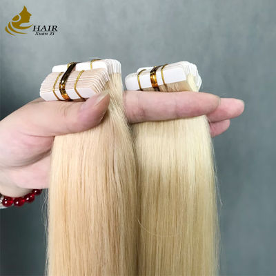 New High Quality 613# Blonde Color Cuticle Remy Russian Virgin Tape Hair Extension